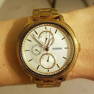 Rose Gold Fossil Watch